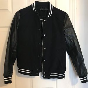 Zara Letterman Jacket (faux leather)